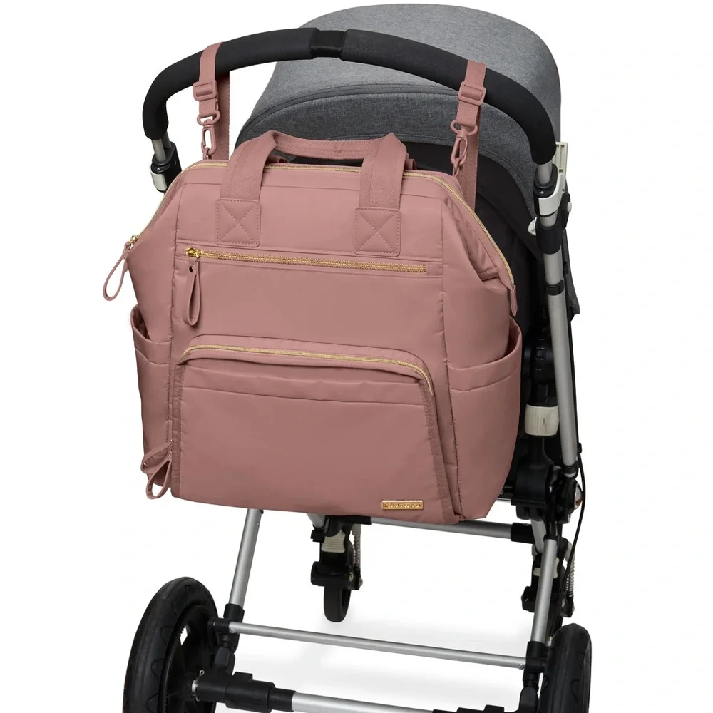 💕SKIP HOP Mainframe Wide Open Diaper Backpack. Dusty Rose